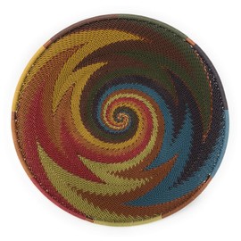 Bridge for Africa Fair Trade Zulu Telephone Wire 8-inch Mini Platter Basket, Painted Desert