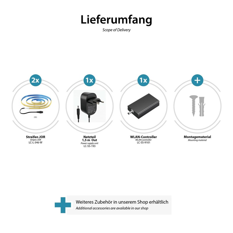 ledscom.de JOR COB LED Strip 100.0 cm Flat White 22.54