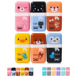 Mr. Pen- Erasers for Kids, 6 Pack, Eraser with Cover and Roller, Pencil Eraser, Cute Erasers, Fun Erasers, Kids Erasers, Cool Erasers, Cute Erasers for Kids, Erasers for School, Mr Pen Erasers