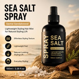 Men Keratin Sea Salt Spray, Volumizes Texturizes Lifts Curls & Waves,