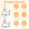 20 Pcs Wudu Nail Rings Set With 120 Adhesive Tabs(Silver)