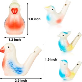 Bird Water Whistles Porcelain Bird Water Whistle Colorful Ceramic Bird Whistles Toys for Kids Birthday Gift, Easter Gift