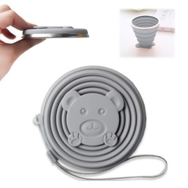 Folding Cup, Folding Cup with Lid, Lightweight, Heat Resistant, Foldable Cup, Convenient to Carry, Multifunctional, Stylish, Cute, Lightweight, For Traveling, Camping, Work, Outdoors, Available in 2