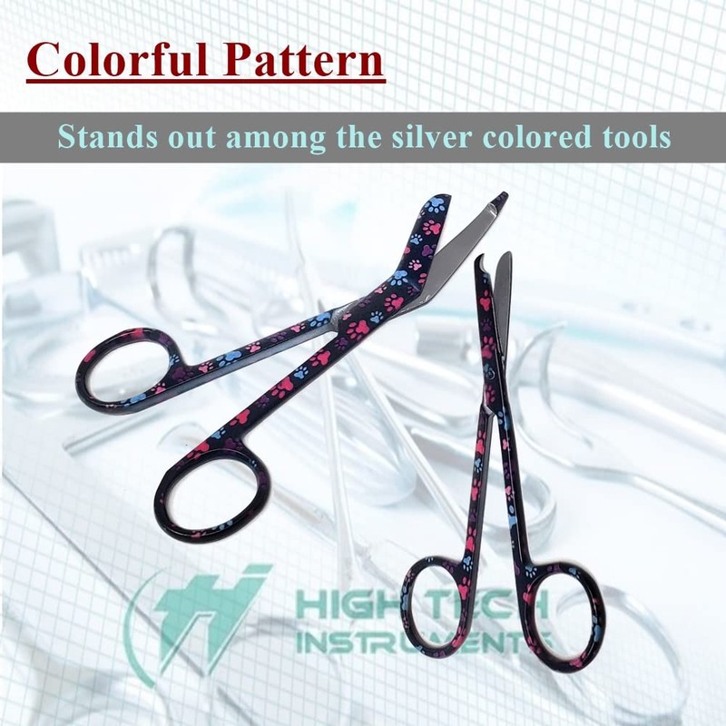 Nurse Bandage Scissors 5.5" + Suture Stitch Scissors 4.5" Set