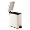 mDesign Small Modern 1.3 Gallon Rectangle Metal Lidded Step Trash