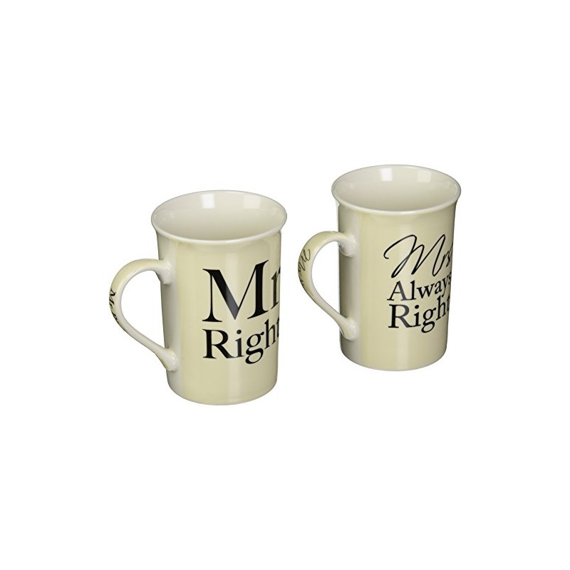 Lesser & Pavey LP33186 Mugs Set, Ceramic, 300 milliliters, Cream