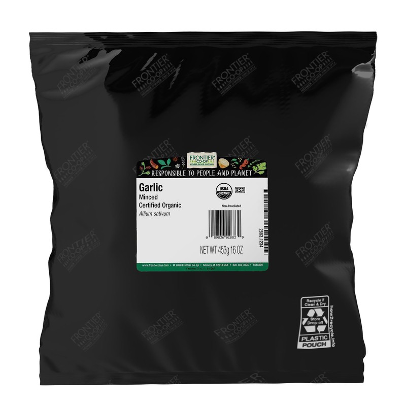 FRONTIER Organic Bulk Garlic Flakes, 1 LB