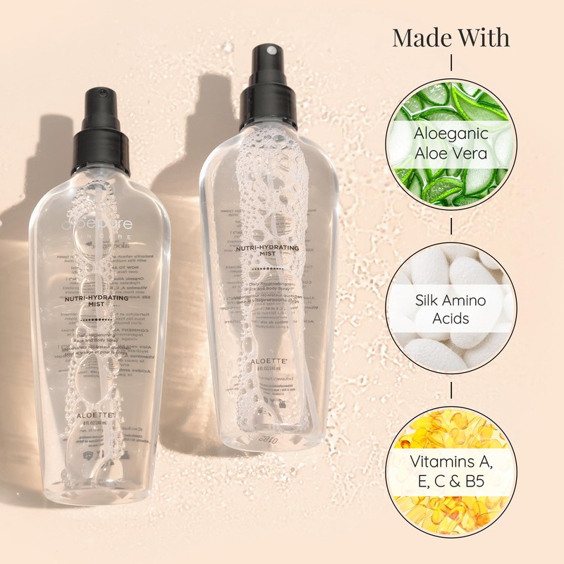 Aloette Nutri-Hydrating Mist After Sun Spray – Aloe Vera Facial