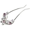 Miaomyao Hair Ornament, Kimono, Bee Shape, Silver, Cubic Zirconia, Butterfly,