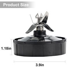 TSPKU 6 Fins Male 3.9Inch Blender Blade Replacement Parts Compatible with Nutri Ninja Auto iQ 900W BL450-70 BL451-70 BL454-70 BL455-70 and 1000W BL480-70 BL480W-70 BL481-70 BL482-70 BL483-70 BL484-70.