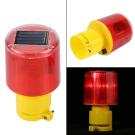 Vogueing Tool Solar Emergency Strobe Light LED Waterproof Flashing Alarm Lamp Warning Beacon Light Red for Car Truck Vehicle Boat (JS-05)