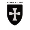 Athena Brands Knights Templar Cross Shield Embroidered Hook & Loop