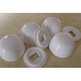 Round Dome Caps for Toilet Floor Bolts by Nuflush