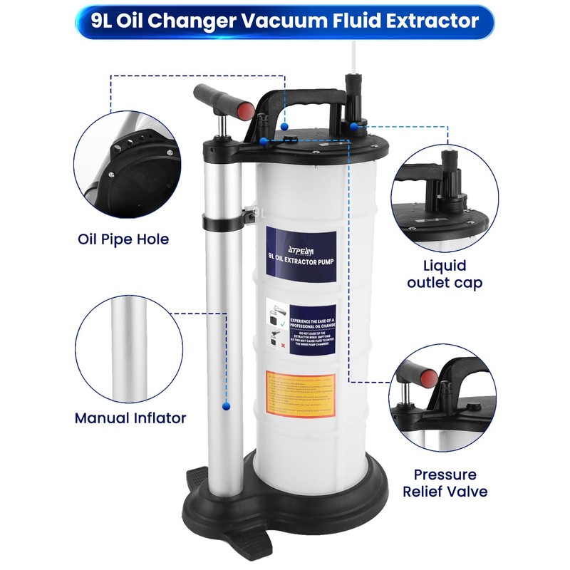 ATPEAM Oil Changer Vacuum Fluid Extractor | Manual Engine Oil