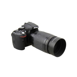 62mm Screw-on Camera Metal Standard Lens Hood Sun Shade Protector for Nikon Nikkor 70-300mm f/4-5.6G Lens on D7500 D5600 D5500 D500 DSLR Camera