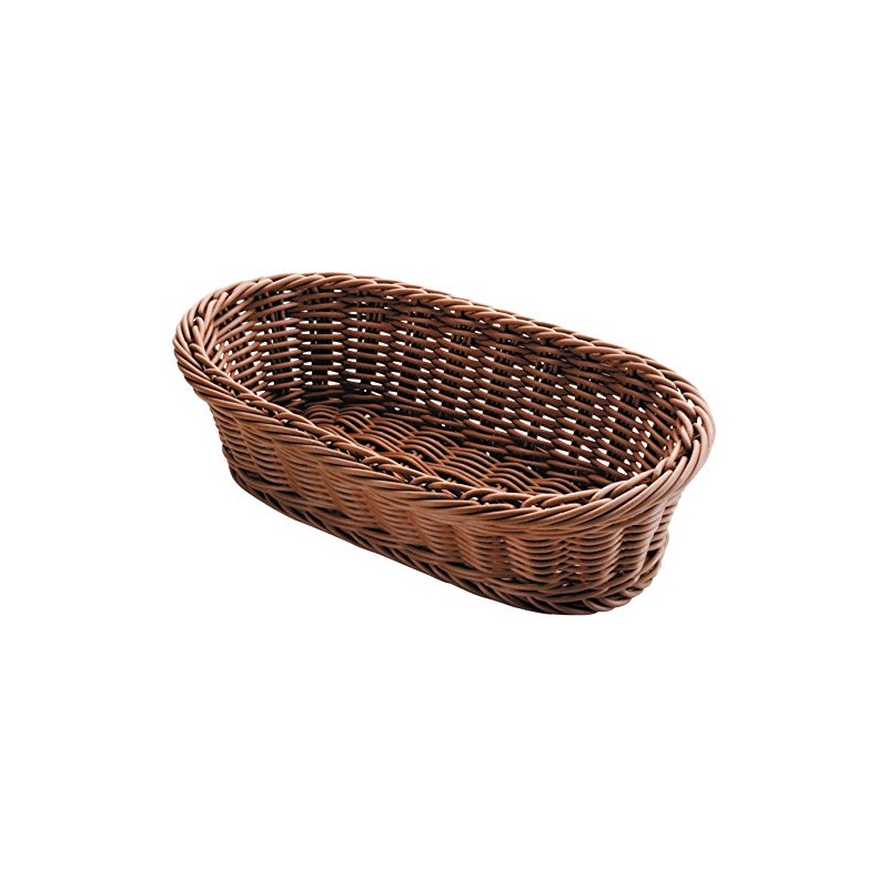 Lacor Oval Bread Basket, Polypropylene Brown, 14 x 19 x