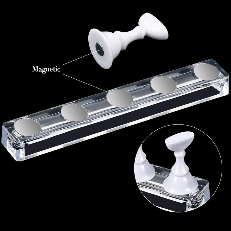Blulu 2 Set Nail Stand for Painting Press Nail Holder