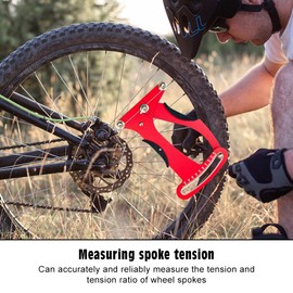 mizikuu Spoke Tension Meter, Bicycle Spoke Tension Meter Calibration Tool, Bicycle Spoke Tensioner Adjustment Tool with 2 Spoke Wrenches, Perfect for Variety of Spokes