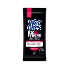Wet Ones Anti-Bacterial Hand Wipes Big & Strong 28 Ct (6 Pack)