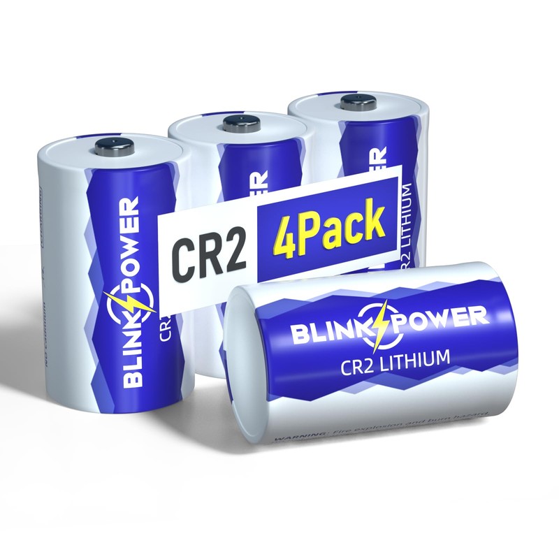 Blinkspower CR2 3V Lithium Battery 4Pack, 900mAh CR2 Battery, Long