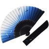 [Fashionable kimono Iroha] Men's Cloth Fan, Fan Bag Set, Dyed