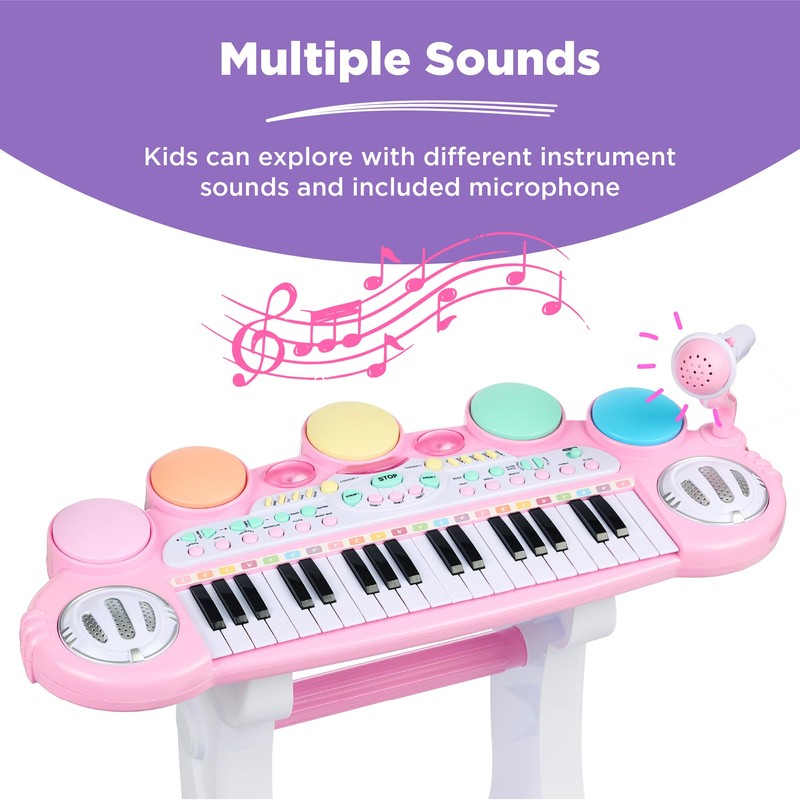 Best Choice Products 37-Key Kids Electronic Musical Instrument Piano Learning