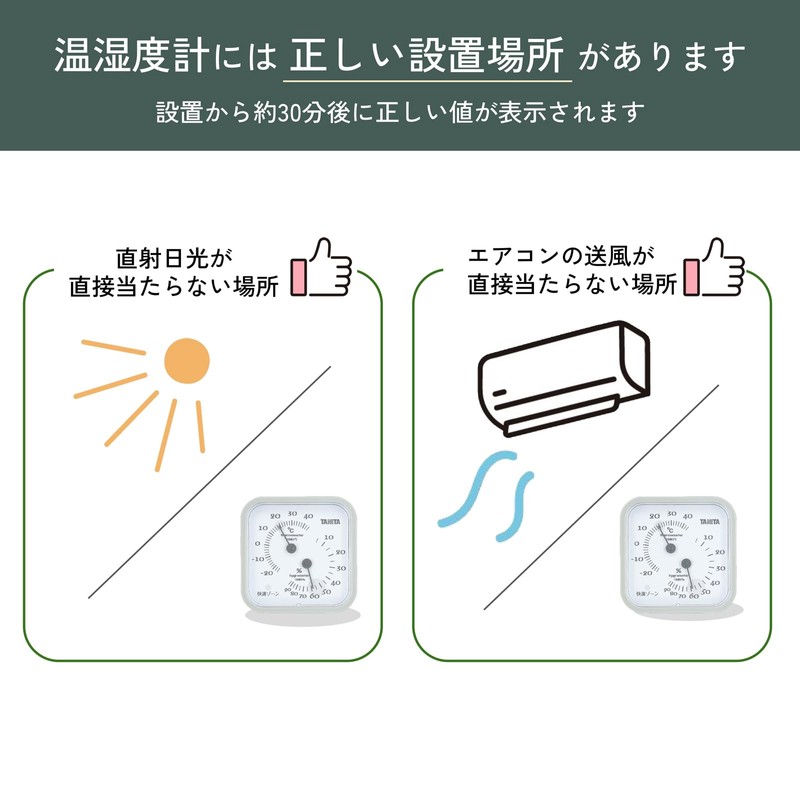 タニタ 温湿度計 温度 湿度 アナログ 壁掛け 卓上 マグネット グレー TT-557
