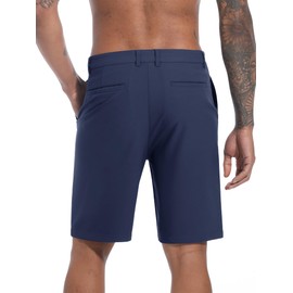 TACVASEN Work Shorts for Men Quick Dry Golf Shorts Dress Short Navy Casual Shorts 9" Stretch Shorts Water-Resistant Hiking Shorts