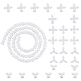 UNICRAFTALE 9-Piece Doll Fittings Set 1 Yard 12 mm Movable Skeleton Fitting with 4Y and 4 x Chest Connectors Doll Body Figure Frame Made of Plastic for Stuffed Toy Bear Dolls Crafts