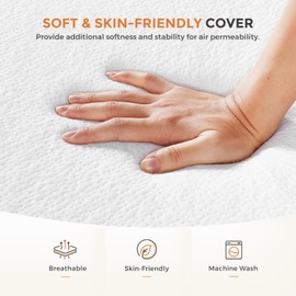 Sweetnight Tri Folding Mattress - 4-inch Foldable Mattress with a Collapsible and Washable Cover | Medium-Firm with Non-Slip Design | Suitable for RV Travel, Camping, Guest （Queen）