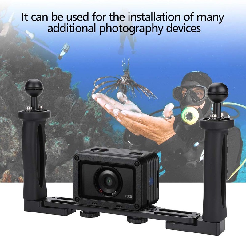 Underwater Tray, Aluminum Tray with Two Handles Underwater Camera Housing
