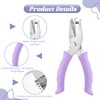 Gaaines 6mm Single Hole Punch, Purple, Plastic, Compact & Portable,