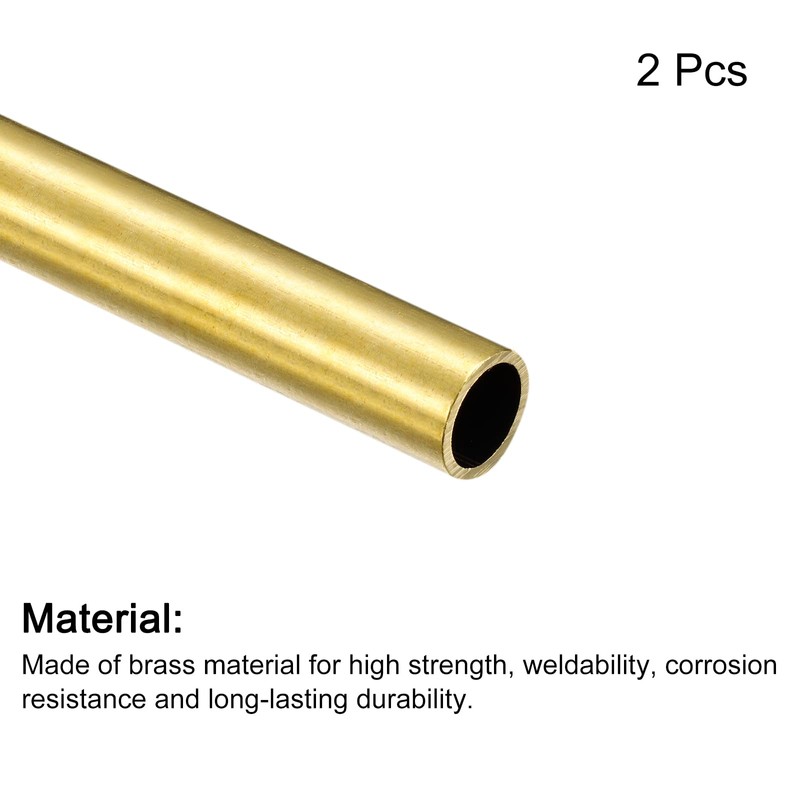 QUARKZMAN Brass Pipe 10 mm AD 1 mm Wall Thickness