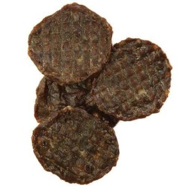 HAPPY HOWIES 2" BEEF BURGERS Bulk CASE Dog Training Treats Chew Dental FRESH - 1/2 Case