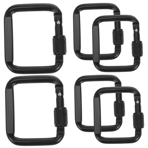 Totority 6 Pcs Heavy Duty Locking Carabiner Clips Durable Metal