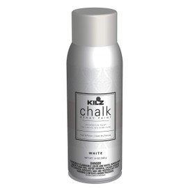 KILZ Chalk Spray Paint, Interior, White, 12 Ounces