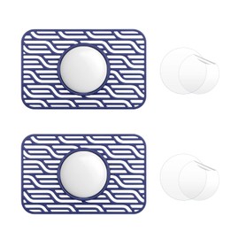 EDIMENS 2 packs Airtags Wallet Case Compatible with Apple Airtags(2021), Credit Card Size Protective Cover with Protective Film Tag Card Flex for Wallet Clutch Handbag Backpack Women Men, Blue