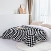 LOMAO Throw Blankets Flannel Blanket with Checkerboard Grid Pattern Soft
