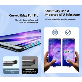 Snailcanfly Pack of 2 Hydrogel Film for Realme 8 4G / Realme 8 Pro 6.4 inch, Highly Sensitive Protective Film, Flexible Transparent TPU Screen Protectors, Full Coverage, Not Tempered Glass