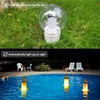 Pool Chlorine Floater with Solar Flame Light, Chlorine Dispenser for