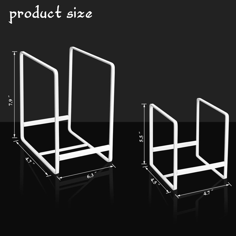 Plate Holders Organizer for Kitchen Cabinet Counter Cupboard, 4Pcs Metal