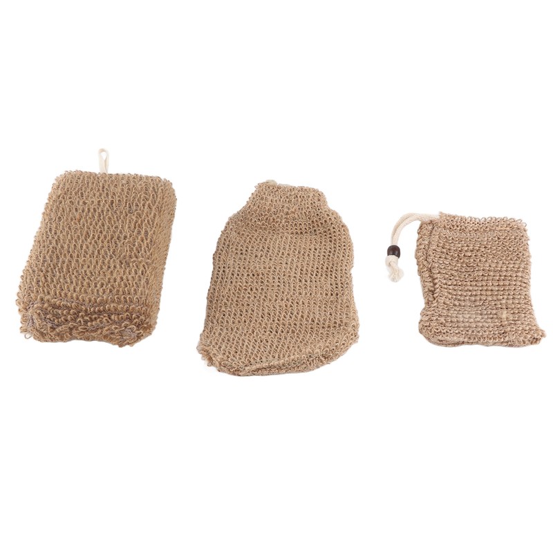 Exfoliating Jute Back Scrubber Concave Convex Surface Gift Package Jute