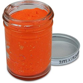 Powerbait Troutbait Trout Dough in Glass, 50 g, with Flavour and Glitter Trout Bait, Dough Variations: Orange Glitter