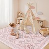 Dadasgk 5x7 Nursery Rug for Baby Girl, Blush Pink Boho