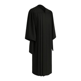 CLERKMANS Classic Master’s Degree Matte Graduation Gown – Deluxe Fluted Fabric 57 (6'0"-6'2")