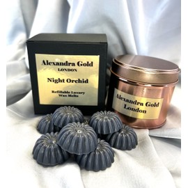 Luxury Scented Wax Melts Night Orchid | Floral Scented Melts | Strong Scented Wax Melts | Soy Wax Melts