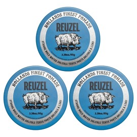 Reuzel Blue High Shine Strong Hold Pomade 95g Trio Bundle