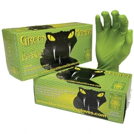 Green Mamba Nitrile Biodegradable Gloves Extra Large Hi-Vis Green 100 Gloves