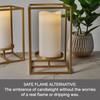 Mikasa White LED Wax Pillar Candle with Flickering Flame, 4