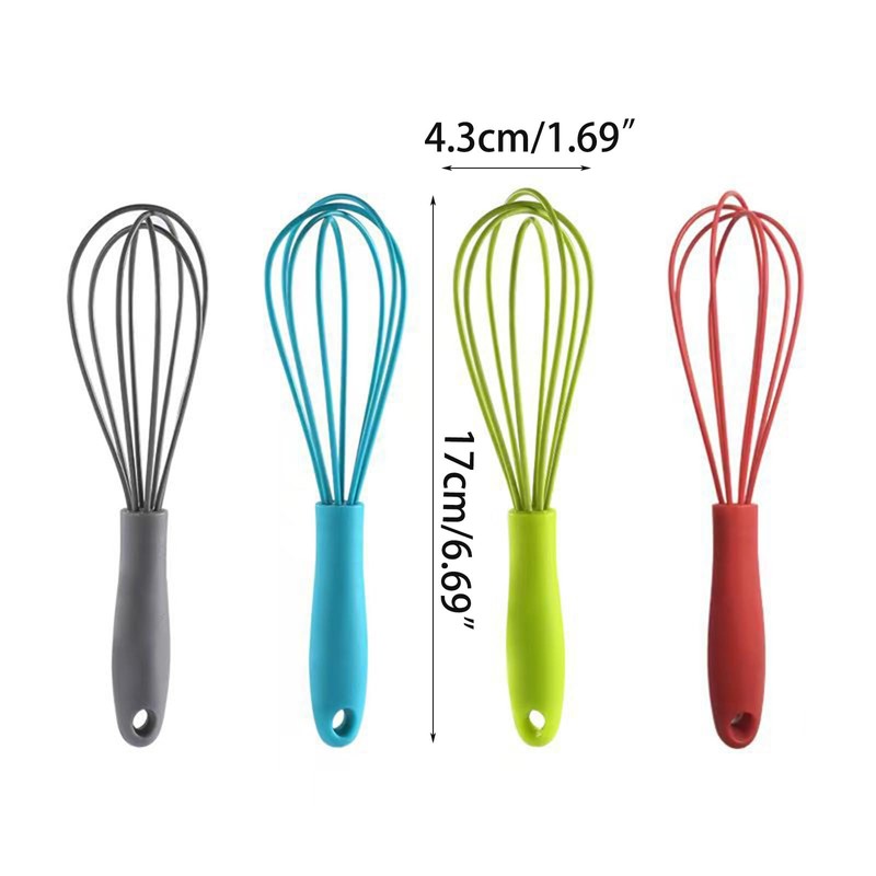 caralin Silicone Eggs Beater Handheld Whisk Cream Foam Maker n